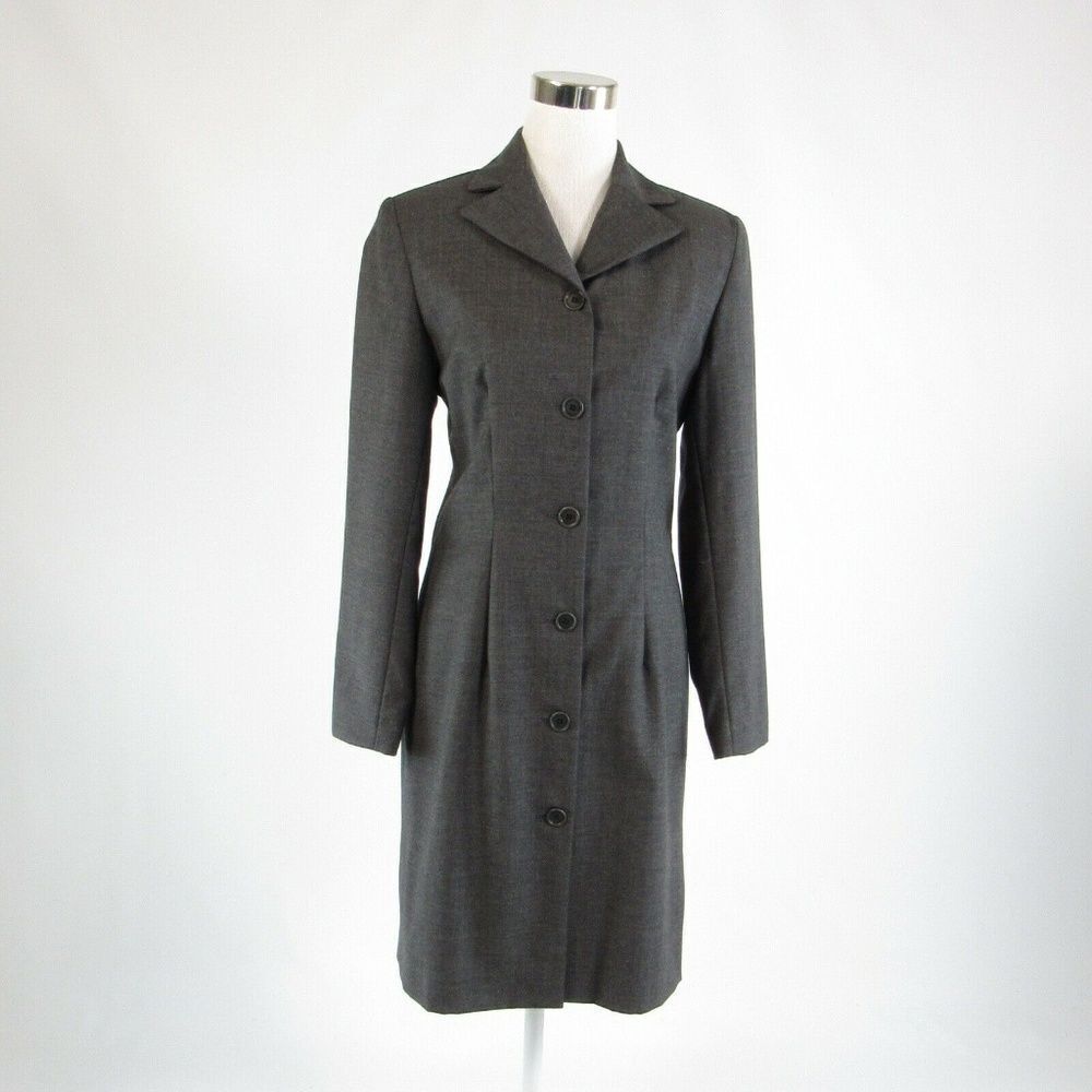 Barneys New York gray wool peacoat 8